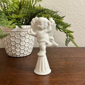 VTG Ceramic Cherub Angel Candle Snuffer